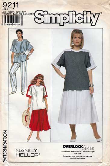 Simplicity 9211 UNCUT Women's Top, Pull-On Pants and Skirt Pattern Plus ...