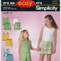 Simplicity 2910 Girl's Pullover Top, Pull-on Shorts, Skort Pattern Size 3-4-5-6-7-8-10-12 UNCUT