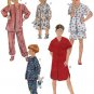 McCall's 8434 Boys / Girls Nightshirt, Pajamas Sewing Pattern Child Size Medium 8-10 UNCUT