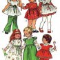 Simplicity 5993 UNCUT Toddlers' Pinafore Dress and Smock, Bell-Bottom Pants Pattern Size 1