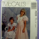 McCall's P213 Girl's Special Occasion Dress Sewing Pattern, Puff Sleeves, Size 4-5-6 UNCUT