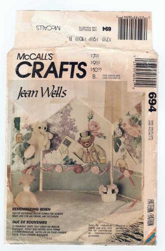 McCall's 694 UNCUT Victorian Style Screen Organizer, Mail and Recipe Card Holder, Picture Display