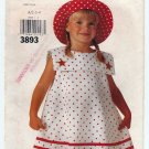 Butterick 3893 Girl's Sailor Dress and Hat Sewing Pattern Toddler Size 2-3-4 Uncut