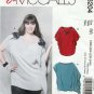 McCall's M6204 6204 Women's Tunic Top Sewing Pattern Plus Size 18W-20W-22W-24W UNCUT