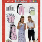 Butterick 6038 Girl's Shirt, Camisole, Long Skirt and Capri Pants Sewing Pattern Size 7-8-10 UNCUT