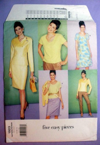 Vogue 1923 Women's Wardrobe Pattern Jacket/Dress/Top/Skirt/Pants Misses / Petite Size 8-10-12 UNCUT