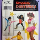 Simplicity 9779 Girls Super Hero Costume, Halloween Sewing Pattern, Child Size 3-4-5-6-7-8 UNCUT