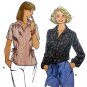 Butterick 6038 VTG 1980's Women's Pullover Blouse Sewing Pattern, Long or Short Sleeve Size 14