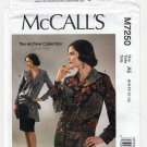 McCall's M7250 7250 Women's Drop-Waist Tops and Belt Size 6-8-10-12-14 UNCUT
