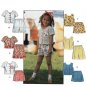 Simplicity 7616 Girls' Summer Tops / Pull on Shorts Sewing Pattern, Toddler Size 2-3-4 UNCUT