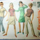 Simplicity 6716 UNCUT VTG 1960's Hiphugger Bell-bottom Pants/Skirt/Dress/Top Pattern Teen Size 10