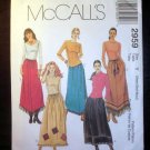 McCall's 2959 Sewing Pattern Women's Elastic Waist Skirts, Misses Size 4-6-8-10-12-14 UNCUT
