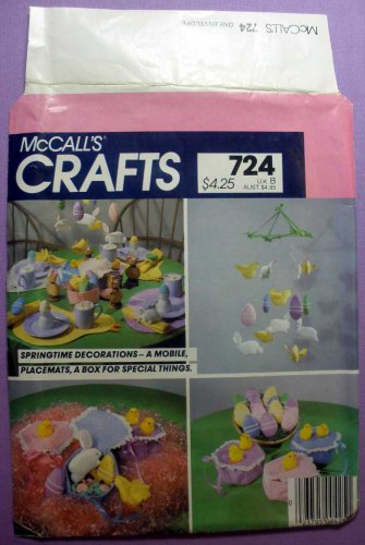 McCall's 724 UNCUT Vintage Springtime Home Decor, Easter Decorations Crafts Sewing Pattern