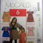 McCall's M5458 5458 Girl's Tops and Dresses Sewing Pattern Children Size 3-4-5-6 UNCUT