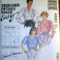 McCall's 4880 Women's Blouse 3-Hour Sewing Pattern, Long or Short Sleeves Misses Size 10 UNCUT