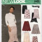 New Look 6433 Women's Sewing Pattern, Skirts w/ Flounces, Misses' Size 8-10-12-14-16-18 UNCUT