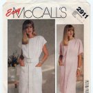 McCall's 2911 Women's Pullover Dress Sewing Pattern, Sleeveless / Short Sleeves Size 16-18-20 UNCUT