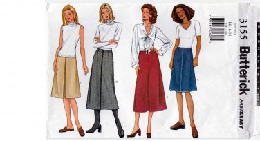 Butterick 3155 Women's A-Line Skirt Sewing Pattern Misses / Misses Petite Size 14-16-18 UNCUT