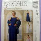 McCall's Pattern 9355 Women's Evening Dress, Tea or Floor Length Gown, Misses Size 4-6-8 UNCUT