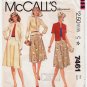 McCall's 7461 UNCUT Women's Jacket with Front Tucks, Flared Skirt Sewing Pattern Bust Size 42