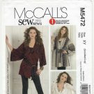 Women's Cardigan 1 Hour Sewing Pattern Misses' Size 8-10-12-14-16-18 UNCUT McCall's M5472 5472