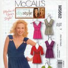 McCall's M5662 Women's Tops, Tunics and Dress Sewing Pattern Misses' Size 4-6-8-10-12-14 UNCUT