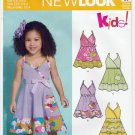 New Look A6140 6140 Toddler Sleeveless Dress Sewing Pattern Size 1/2-1-2-3-4 UNCUT