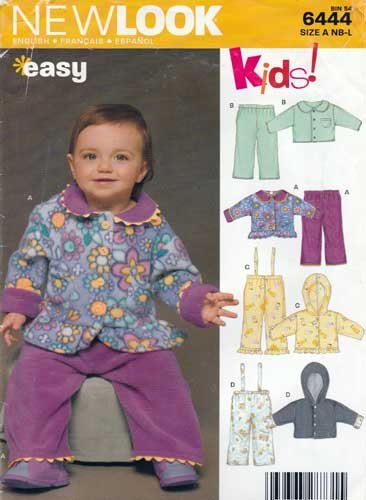 New Look 6444 Babies' Jackets and Pants Sewing Pattern Size Newborn ...