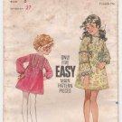 Butterick 5569 Vintage 1960's Girl's High-waisted One-Piece Dress Sewing Pattern, Size 8