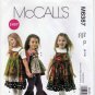 McCall's M6387 Girl's Top, Jumper, Apron and Cropped Pants, Sewing Pattern Child Size 6-7-8 UNCUT