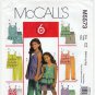 McCall's M5573 5573 Girl's Tops, Shorts, Capri Pants Sewing Pattern Size 7-8-10-12-14-16 UNCUT