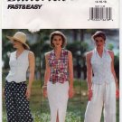Butterick 6847 Top, Skirt and Pants Sewing Pattern Misses' / Petite Size 14-16-18 UNCUT