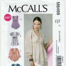McCall's M6469 6469 Women's Pullover Tops Sewing Pattern Misses' Size 4-6-8-10-12-14 UNCUT OOP