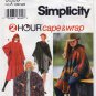 Simplicity 9223 Women's Hooded Cape and Wrap Sewing Pattern, Fits Bust 30 1/2 - 42" UNCUT