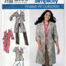 Simplicity 4198 Dress, Shirt, Pants, Shorts, Skirt, Khaliah Ali Pattern, Plus Size 18W-24W UNCUT
