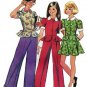 Simplicity 6124 Vtg 1970's Girls' Top with Peplum, Short Skirt, Pants Sewing Pattern, Size 8 UNCUT