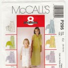 Girls' Sleeveless A-Line Dress and Shirt-Jacket Sewing Pattern Size 10-12-14 UNCUT McCall's P295
