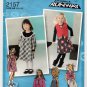 Toddler Girls Dress, Jumper, Vest, Project Runway Pattern, Size 1/2-1-2-3 UNCUT Simplicity 2157