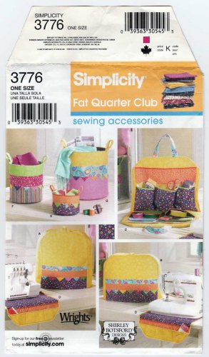 Sewing Accessories, Serger / Sewing Machine Cover, Organizer Sewing Pattern UNCUT Simplicity 3776