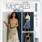 Women's Skirts Sewing Pattern, Two Lengths, Misses Size 6-8-10-12 UNCUT McCall's M5332