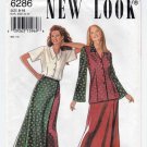Women's Long Skirt, Blouse Sewing Pattern Misses' Size 8-10-12-14-16-18 Uncut New Look 6286