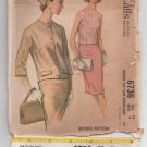 Vintage 1960's Slim Skirt Suit and Blouse, Women's Sewing Pattern Misses Size 14 UNCUT McCall's 6736