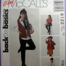 Girl's Front Buttoned Shirt, Pleated Skirt, Stirrup Pants, Vest Sewing Pattern Size 10 Uncut