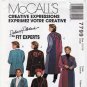 Women's Coat or Jacket, Palmer Pletsch Sewing Pattern Misses' Size Large 16-18 Uncut McCall's 7799