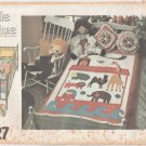 Noah's Ark Twin or Crib Size Quilt Pattern with Embroidery and Applique Transfers Little Vogue 1327
