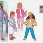 Girl's Shirt, Top, Capri Pants, Bucket Hat, Bag Sewing Pattern Child Size 6-7-8 Uncut Butterick 3043