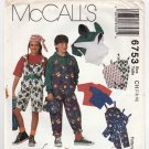 Boys / Girls Hoodie, Shirt, Overalls, Back Pack Sewing Pattern Child Size 7-8-10 UNCUT McCall's 6753