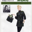 Craft Coat, Pants, Tote Bag, Patty Reed Sewing Pattern Size L-XL-XXL UNCUT Simplicity 4183