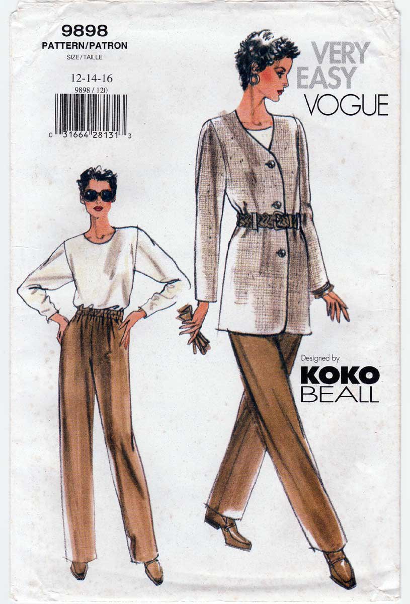 Women's Jacket, Top and Pants Sewing Pattern by Koko Beall Misses' Size ...