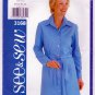 Women's Dress and Belt Sewing Pattern, Plus Size 18-20-22  UNCUT Butterick See and Sew 3168
